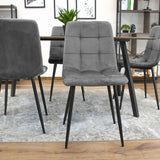 Chaise de salle à manger chaise de salon avec assise en velours et pieds en métal noir, idéale pour le salon, le bureau, le bureau et la chambre Capacité de charge de 120 kg