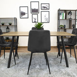 Chaise de salle à manger chaise de salon avec assise en velours et pieds en métal noir, idéale pour le salon, le bureau, le bureau et la chambre Capacité de charge de 120 kg