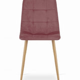 Chaise de salle à manger chaise de salon avec assise en velours et pieds en métal noir, idéale pour le salon, le bureau, le bureau et la chambre Capacité de charge de 120 kg