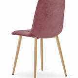 Chaise de salle à manger chaise de salon avec assise en velours et pieds en métal noir, idéale pour le salon, le bureau, le bureau et la chambre Capacité de charge de 120 kg