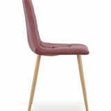 Chaise de salle à manger chaise de salon avec assise en velours et pieds en métal noir, idéale pour le salon, le bureau, le bureau et la chambre Capacité de charge de 120 kg
