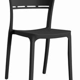 Chaise de salle à manger chaise de cuisine en noir, idéale pour le salon, le bureau, la cuisine et la salle à manger - haute durabilité et fonctionnalité, matériau polypropylène, charge maximale 110 kg