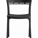 Chaise de salle à manger chaise de cuisine en noir, idéale pour le salon, le bureau, la cuisine et la salle à manger - haute durabilité et fonctionnalité, matériau polypropylène, charge maximale 110 kg