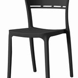 Chaise de salle à manger chaise de cuisine en noir, idéale pour le salon, le bureau, la cuisine et la salle à manger - haute durabilité et fonctionnalité, matériau polypropylène, charge maximale 110 kg