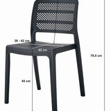 Chaise de salle à manger chaise de cuisine noire parfaitement adaptée au salon, au bureau, à la cuisine et à la salle à manger, avec un design moderne, fonctionnalité et durabilité - charge max.