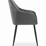 Polsterstuhl Esszimmerstuhl Stuhl Wohnzimmerstuhl - ideal für Wohnzimmer, Büro, Schlafzimmer, Esszimmer oder Wartezimmer - langlebige und bequeme Sitzlösung - schwarze Beine