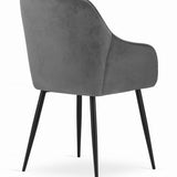 Polsterstuhl Esszimmerstuhl Stuhl Wohnzimmerstuhl - ideal für Wohnzimmer, Büro, Schlafzimmer, Esszimmer oder Wartezimmer - langlebige und bequeme Sitzlösung - schwarze Beine