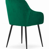 Polsterstuhl Esszimmerstuhl Stuhl Wohnzimmerstuhl - ideal für Wohnzimmer, Büro, Schlafzimmer, Esszimmer oder Wartezimmer - langlebige und bequeme Sitzlösung - schwarze Beine