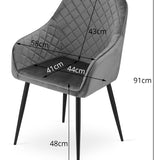 Polsterstuhl Esszimmerstuhl Stuhl Wohnzimmerstuhl - ideal für Wohnzimmer, Büro, Schlafzimmer, Esszimmer oder Wartezimmer - langlebige und bequeme Sitzlösung - schwarze Beine