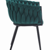 Chaise de bureau rembourrée avec design matelassé, chaise de bureau ergonomique, pieds en métal noir, convient pour salon, bureau, chambre à coucher, salle à manger – 79 cm de hauteur, 61 cm de largeur