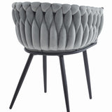 Chaise de bureau rembourrée avec design matelassé, chaise de bureau ergonomique, pieds en métal noir, convient pour salon, bureau, chambre à coucher, salle à manger – 79 cm de hauteur, 61 cm de largeur