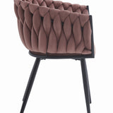 Chaise de bureau rembourrée avec design matelassé, chaise de bureau ergonomique, pieds en métal noir, convient pour salon, bureau, chambre à coucher, salle à manger – 79 cm de hauteur, 61 cm de largeur