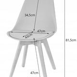 Esstisch mit 4 Stühlen Set mit 4 ergonomischen Stühlen runder Tisch 80 cm Esszimmerset Ideal für Wohnzimmer, Küche und Esszimmer Modernes Design und hohe Qualität Komplettset