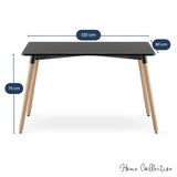 Esszimmerset mit Esstisch 120x80 cm und 4 Stühlen Rechteckiger Tisch Esstisch mit 4 ergonomischen Stühlen Komplettset Ideal für Wohnzimmer, Küche oder Esszimmer - Modernes Design, hochwertig