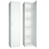 Regal mit 5 Ebenen in mattem Finish Aktenschrank mit 4 Einlegeböden und 1 Tür, Standregal 39 cm breit mit hochwertigen Polymergriffen ideal für Schlafzimmer, Wohnzimmer, Flur, Büro