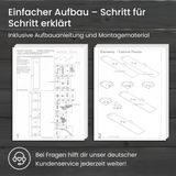 Regal mit 5 Ebenen in mattem Finish Aktenschrank mit 4 Einlegeböden und 1 Tür, Standregal 39 cm breit mit hochwertigen Polymergriffen ideal für Schlafzimmer, Wohnzimmer, Flur, Büro