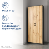Schrank Mehrzweckschrank Aktenschrank Hochschrank mit 5 Fächern, 2 Türen, 74x35x180 cm, vielseitig einsetzbar für Büro, Flur, Küche, Hauswirtschaftsraum, stabil & pflegeleicht
