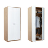 Kleiderschrank mit 2 Türen, 1 Kleiderstange, 1 Einlegeboden, Garderobenschrank 85 cm breit Schrank matte Oberfläche, aus laminierter Platte, ideal für Schlafzimmer, Wohnzimmer, Flur