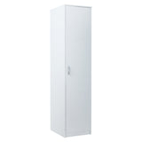Kleiderschrank mit 1 Tür, 1 Kleiderstange und 2 Einlegeböden, Garderobenschrank 45 cm breit Schrank schmal matte Oberfläche, aus laminierter Platte, ideal für Schlafzimmer, Wohnzimmer, Flur
