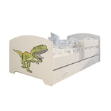 Kids Collective Kinderbett 70x140 / 80x160 Komplett Set inkl. Matratze, Lattenrost, Schublade & Rausfallschutz | Einzelbett für Kinder von 2 – 10 Jahren | weiß mit wählbarem Motiv