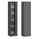 Armoire polyvalente, 40 cm de largeur et 180 cm de hauteur avec quatre étagères, armoire de rangement étroite en bois MDF