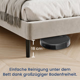Bett 140x200 und 160x200 cm, Polsterbett mit Lattenrost, Bettgestell 140x200 & 160x200 cm, Doppelbett mit weichem Cord & Samt bezug und gepolstertem Kopfteil, robustes Gestell, hoher Liegekomfort