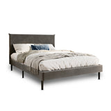 Bett 140x200 und 160x200 cm, Polsterbett mit Lattenrost, Bettgestell 140x200 & 160x200 cm, Doppelbett mit weichem Cord & Samt bezug und gepolstertem Kopfteil, robustes Gestell, hoher Liegekomfort