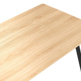 Esstisch Tisch Küchentisch Esszimmertisch | Moderner Esstisch Holz mit schwarzen Metallbeinen & strapazierfähiger Oberfläche, für 4–6 Personen | 140x80x74 cm (LxBxH) | Eiche Dunkel & Eiche Hell