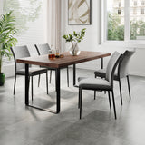 Esszimmerstühle 4er Set Stuhl Küchenstühle Stühle Esszimmer | Gepolstert mit Stoffbezug, schwarzes Metallgestell, modernes Design | 62 x 43 x 85 cm (LxBxH), Sitzhöhe 48 cm