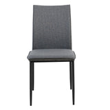 Esszimmerstühle 4er Set Stuhl Küchenstühle Stühle Esszimmer | Gepolstert mit Stoffbezug, schwarzes Metallgestell, modernes Design | 62 x 43 x 85 cm (LxBxH), Sitzhöhe 48 cm