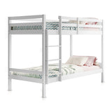 Hochbett, Etagenbett, Hochbett 90x200 cm Kinderbett, EN 747-zertifiziert, platzsparendes & sicheres | stabiles & robustes Stockbett | Weiß