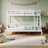 Hochbett, Etagenbett, Hochbett 140x200 Kinderbett mit großem Bett, EN 747-zertifiziert, platzsparendes & sicheres | stabiles & robustes Stockbett | Weiß