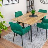 Chaise rembourrée, chaise de salle à manger, chaise de salon, chaise ergonomique matelassée avec revêtement en velours et structure en métal - parfaite pour le salon, le bureau, la chambre à coucher, la salle à manger