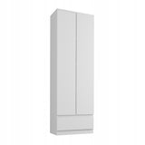 Moderner Kleiderschrank mit Schublade | 2-türiger Kleiderschrank Garderobenschrank | Platzsparender Schrank für Schlafzimmer, Ankleidezimmer, Flur, Kinderzimmer | 60x35x180 cm (BxTxH)