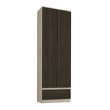Moderner Kleiderschrank mit Schublade | 2-türiger Kleiderschrank Garderobenschrank | Platzsparender Schrank für Schlafzimmer, Ankleidezimmer, Flur, Kinderzimmer | 60x35x180 cm (BxTxH)