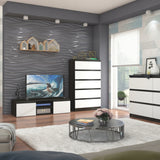 Moderner Kleiderschrank mit Schublade | 2-türiger Kleiderschrank Garderobenschrank | Platzsparender Schrank für Schlafzimmer, Ankleidezimmer, Flur, Kinderzimmer | 60x35x180 cm (BxTxH)