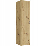 Moderner Kleiderschrank mit 1 Tür | Schrank mit Kleiderstange und Einlegeboden | Platzsparender Hochschrank für Schlafzimmer, Flur, Kinderzimmer | 42x55x180 cm (BxTxH)