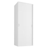 Moderner Kleiderschrank mit Schiebetüren | 2-türiger Schiebetürenschrank mit Kleiderstange | Platzsparender Schrank für Schlafzimmer, Ankleidezimmer, Flur, Kinderzimmer | 70x60x180,5 cm (BxTxH)