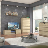 Moderner Kleiderschrank mit Schiebetüren | 2-türiger Schiebetürenschrank mit Kleiderstange | Platzsparender Schrank für Schlafzimmer, Ankleidezimmer, Flur, Kinderzimmer | 70x60x180,5 cm (BxTxH)