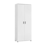 Mehrzweckschrank 75 cm breit mit Türen & Einlegeböden | Vielseitiger Haushaltsschrank für Vorräte, Putzmittel, Akten | Universalschrank für Haushalt, Flur, Büro, Keller | 75x35x184 cm (BxTxH) | Weiß