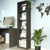 Regal 40 & 80 cm Breite, Bücherregal, Holzregal | Mit 4 Ablagen | Funktional & Modern
