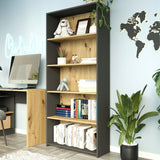 Regal 40 & 80 cm Breite, Bücherregal, Holzregal | Mit 4 Ablagen | Funktional & Modern