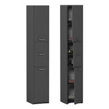 Badezimmerschrank, Badschrank, Badregal | 3 Türen 5 Einlegeböden & 2 Türen 5 Einlegeböden | Funktional & langlebig | 30x30x170 cm (BxTxH)