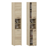 Badezimmerschrank, Badschrank, Badregal | 2 Türen, 1 Einlegeboden | Funktional & langlebig | 40x30x170 cm (BxTxH)