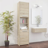 Badezimmerschrank, Badschrank, Badregal | 2 Türen, 1 Einlegeboden | Funktional & langlebig | 40x30x170 cm (BxTxH)