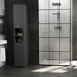 Badezimmerschrank, Badschrank, Badregal | 3 Türen 5 Einlegeböden & 2 Türen 5 Einlegeböden | Funktional & langlebig | 30x30x170 cm (BxTxH)