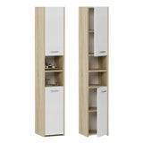 Badezimmerschrank, Badschrank, Badregal | 3 Türen 5 Einlegeböden & 2 Türen 5 Einlegeböden | Funktional & langlebig | 30x30x170 cm (BxTxH)