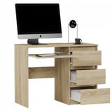 Computertisch, Schreibtisch klein, Schreibtisch mit Schubladen | 96x50x76 cm (BxTxH) | Linken und Rechten Seite Schubladen