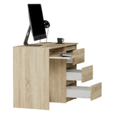 Computertisch, Schreibtisch klein, Schreibtisch mit Schubladen | 96x50x76 cm (BxTxH) | Linken und Rechten Seite Schubladen
