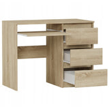Computertisch, Schreibtisch klein, Schreibtisch mit Schubladen | 96x50x76 cm (BxTxH) | Linken und Rechten Seite Schubladen